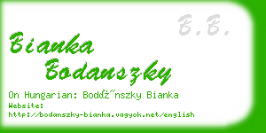 bianka bodanszky business card